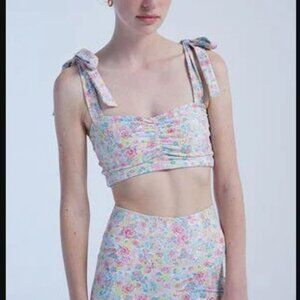 Beach Riot Amelia Top - Forget Me Not Floral - Size M NWT